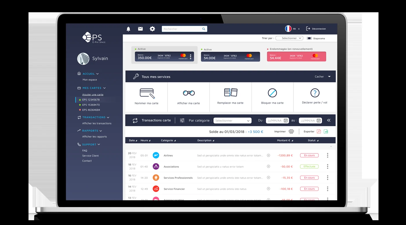 Illustration de l’activité E-Pay Space